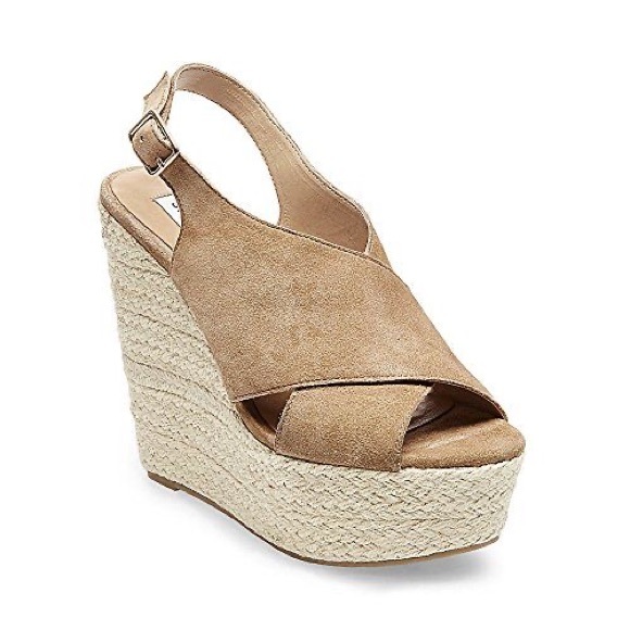 Steve Madden tan/beige wedges - Picture 1 of 7